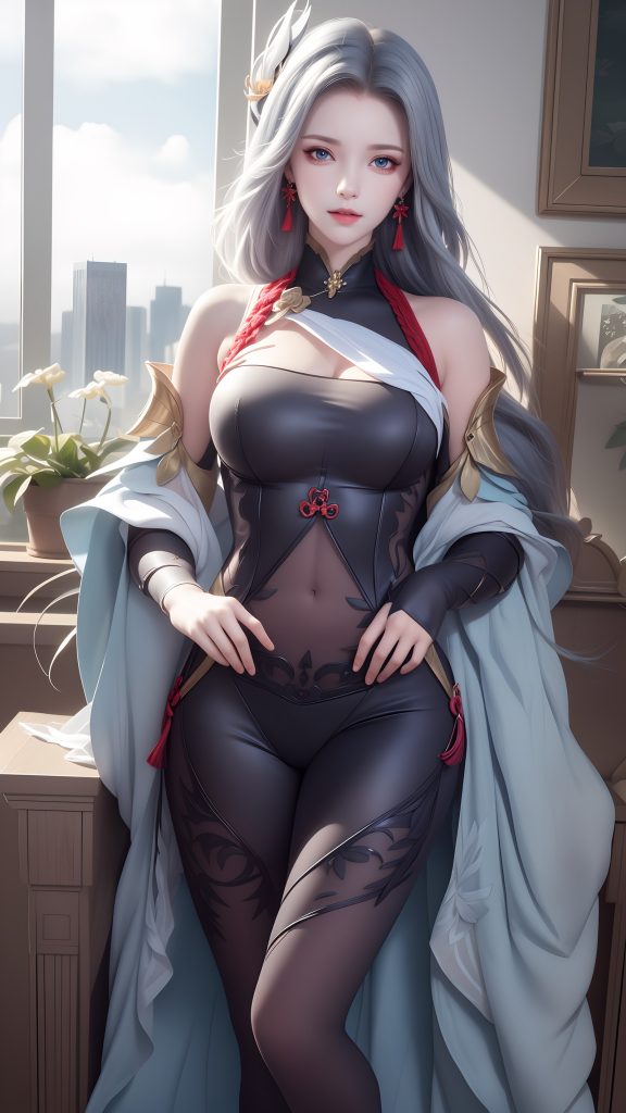 AI绘画 598 原神申鹤 性感原服和泳衣[130P/467MB]插图2