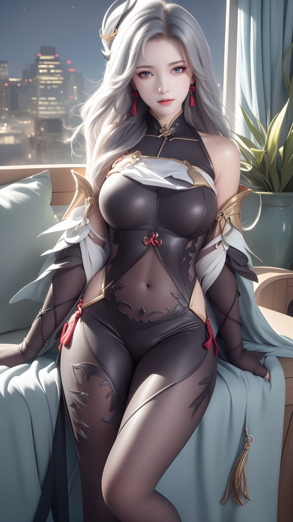 AI绘画 598 原神申鹤 性感原服和泳衣[130P/467MB]插图1