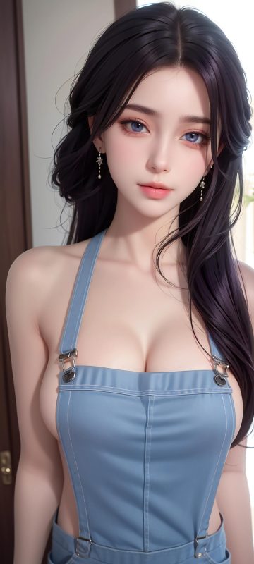 AI绘画 639 纯欲背带裤云曦[52P/303MB]-无料摄影圈