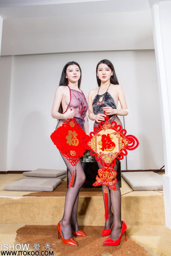 [ISHOW爱秀] 2024.02.09 NO.403 林沐沐Liny＆娜塔莉亚Natalia 双珑戏足 [31P/205MB]插图1