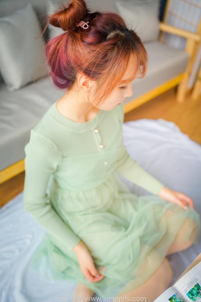 [SIEE丝意] NO.473 绿色莲衣裙 厚肉丝 [70P/159MB]插图2