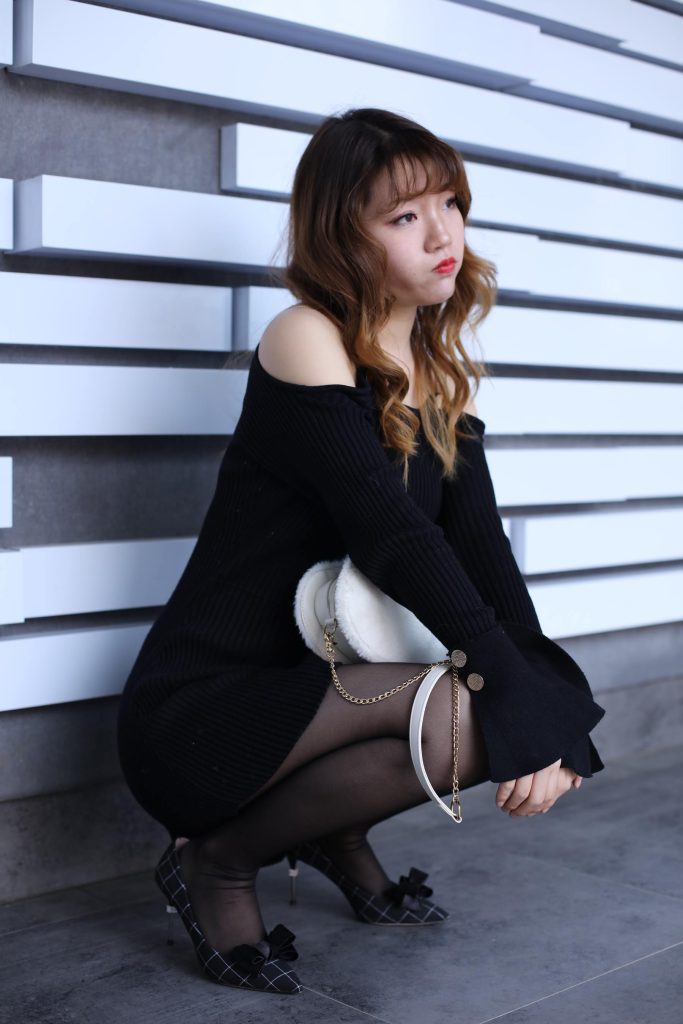 奈丝写真 NO.065：高高-针织裙搭配黑丝 [36P/357MB]插图3