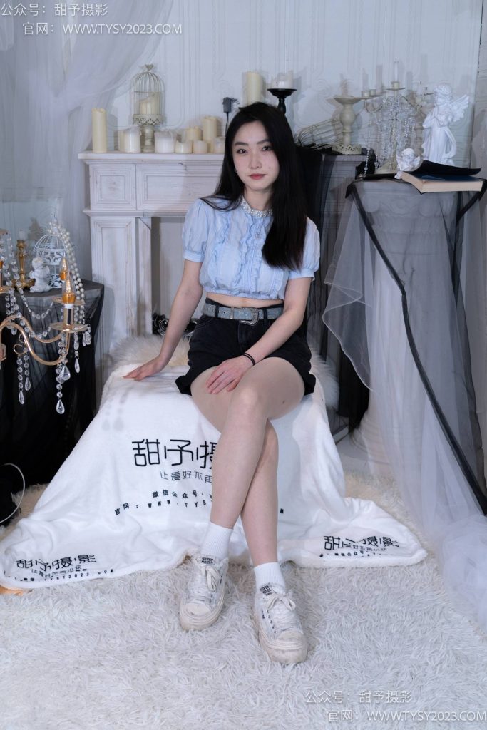 甜予摄影 NO.017 栗栗-板鞋、白棉袜、肉丝（脚尖加固款） [129P/2V/9.88GB]插图2