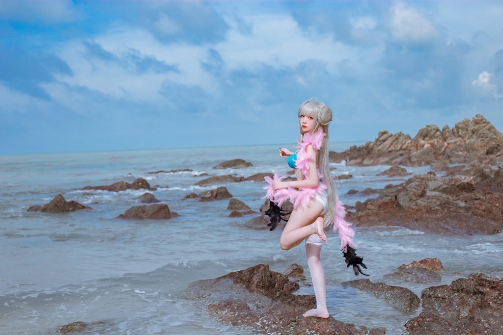 人气Coser二佐Nisa 053 碧蓝可畏泳装 [27P-198MB]插图3