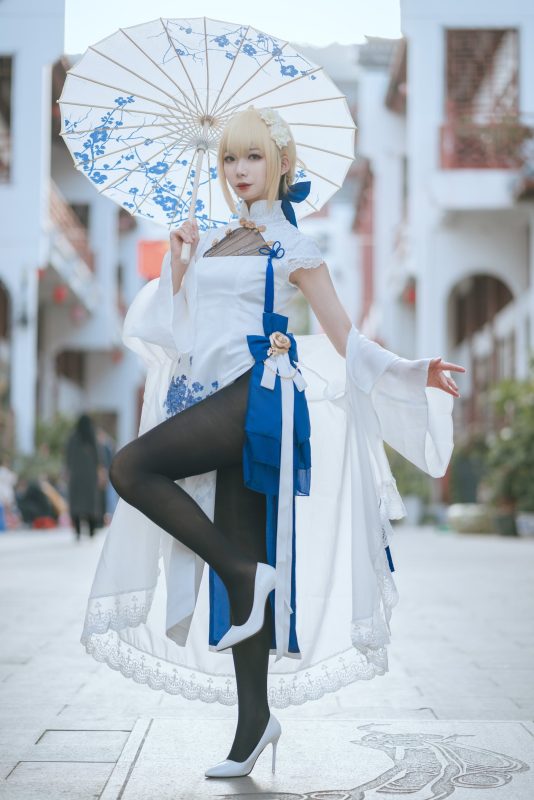 网紅Coser@封疆疆v 018 Saber旗袍 [34P/367MB]-无料摄影圈