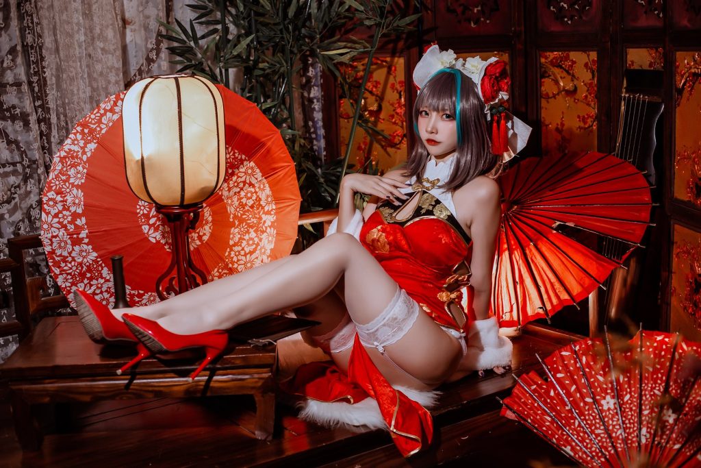 二佐Nisa NO.120 – 碧蓝 柴郡旗袍[32P/591MB]插图1