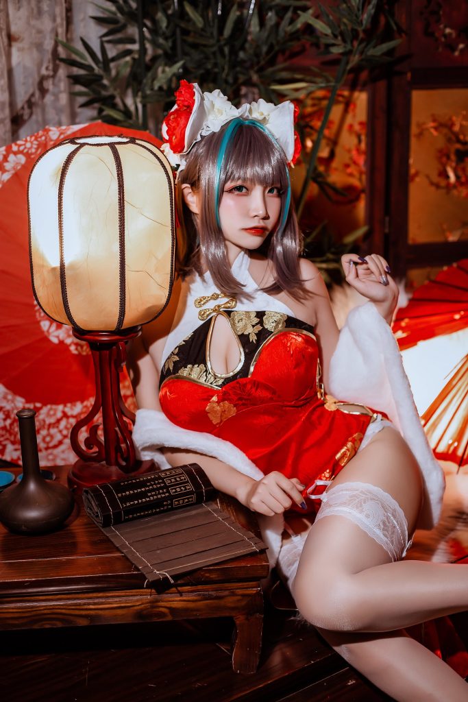 二佐Nisa NO.120 – 碧蓝 柴郡旗袍[32P/591MB]插图3