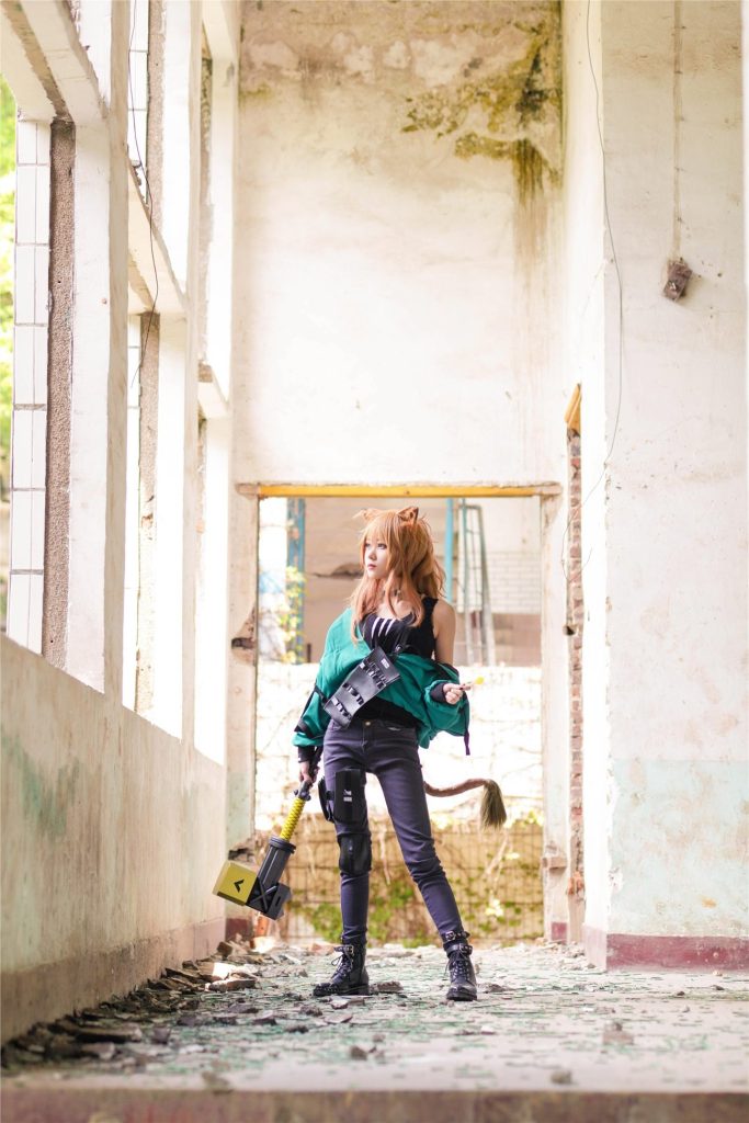 精选街拍 No.395 岛田小熊-明日方舟推进之王遗石COS [21P/14M]插图1