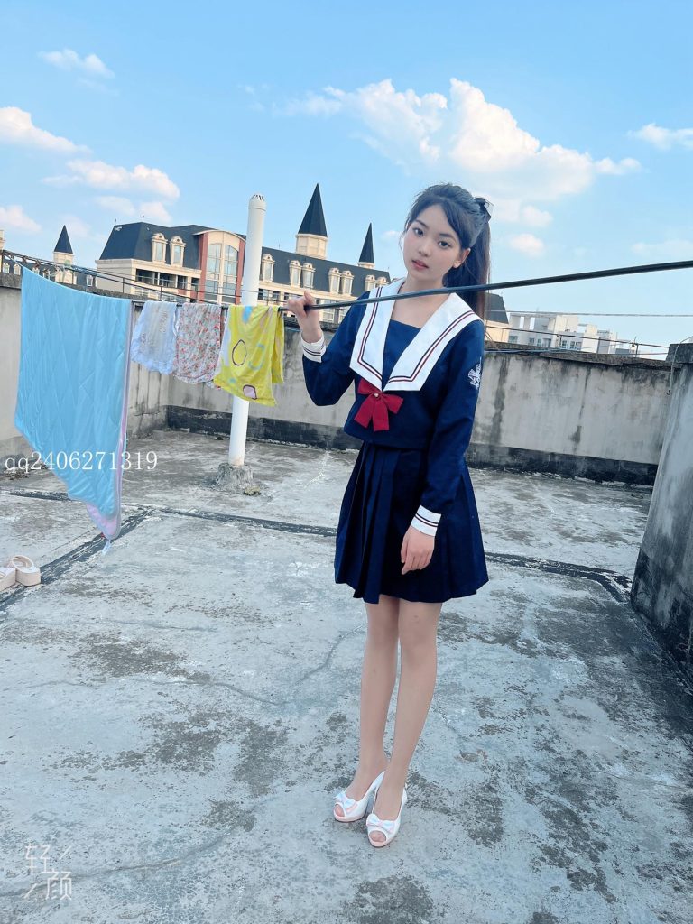 [MSLASS梦丝女神]2022.07.26  JK蓝 张馨[42P/92.5MB]插图1