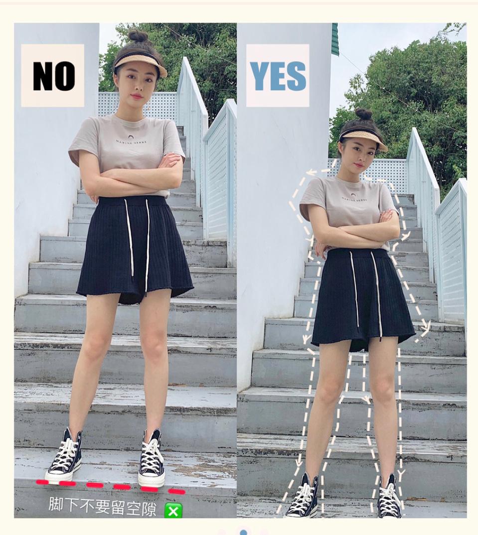 站姿、坐姿、蹲姿、楼梯，这8个姿势，满足拍照又高又瘦又好看插图3