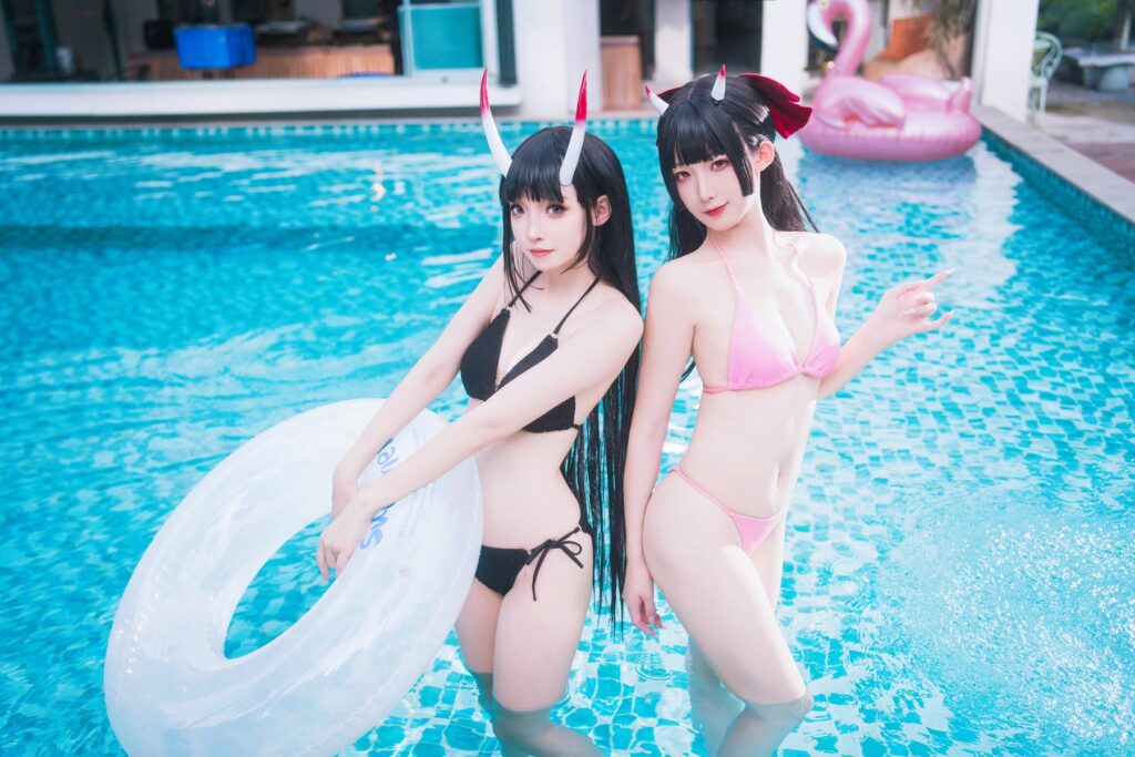 封疆疆v NO.036 x 祖木子 – 能代 x 酒匂泳装[43P/581MB]插图1