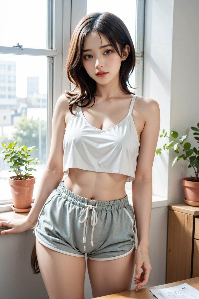 AI绘画 653 短裤少女居家[28P/57M]插图1