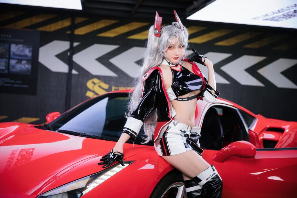 瓜希酱 NO.082 & Momoko葵葵 086 碧蓝航线-欧根&企业-赛车女郎[58P/269MB]插图3