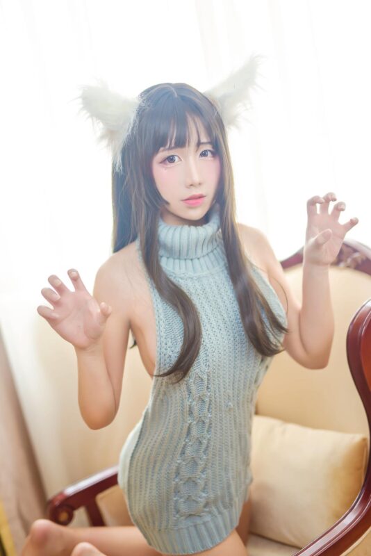 九曲Jean NO.018 露背毛衣 [44P/90MB]-无料摄影圈