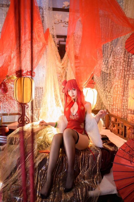 动漫博主九曲Jean NO.056 – 碧蓝航线 加利索新春旗袍 [24P/557MB]-无料摄影圈