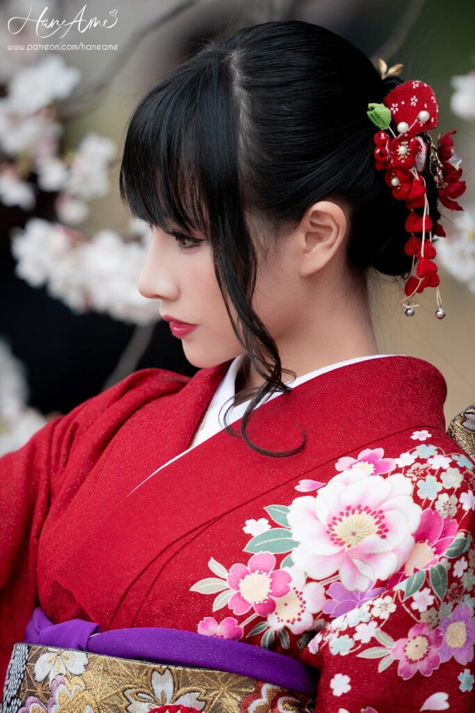 Hane Ame 雨波写真 NO.013 – 赤紅和服[38P/736MB]插图1