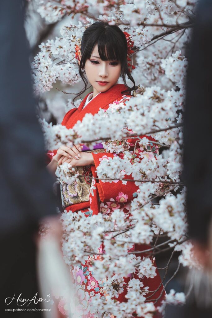 Hane Ame 雨波写真 NO.013 – 赤紅和服[38P/736MB]-无料摄影圈