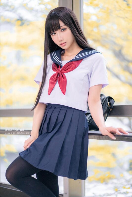 Hane Ame 雨波写真 NO.025 - JK[16P/1V/66MB]-无料摄影圈