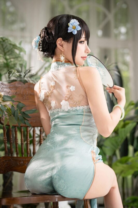 Hane Ame 雨波写真 NO.125 – 綠韻旗袍[29P/1V/382MB]-无料摄影圈