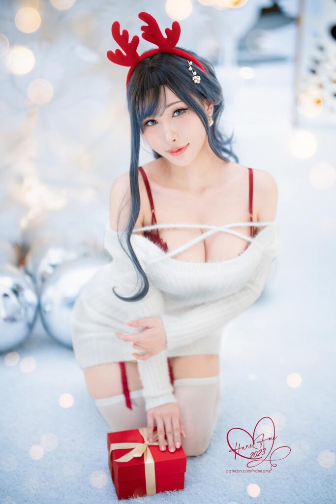 Hane Ame 雨波写真 NO.166 – Original 2023 White Christmas Moose Onesan[35P/199MB]插图3