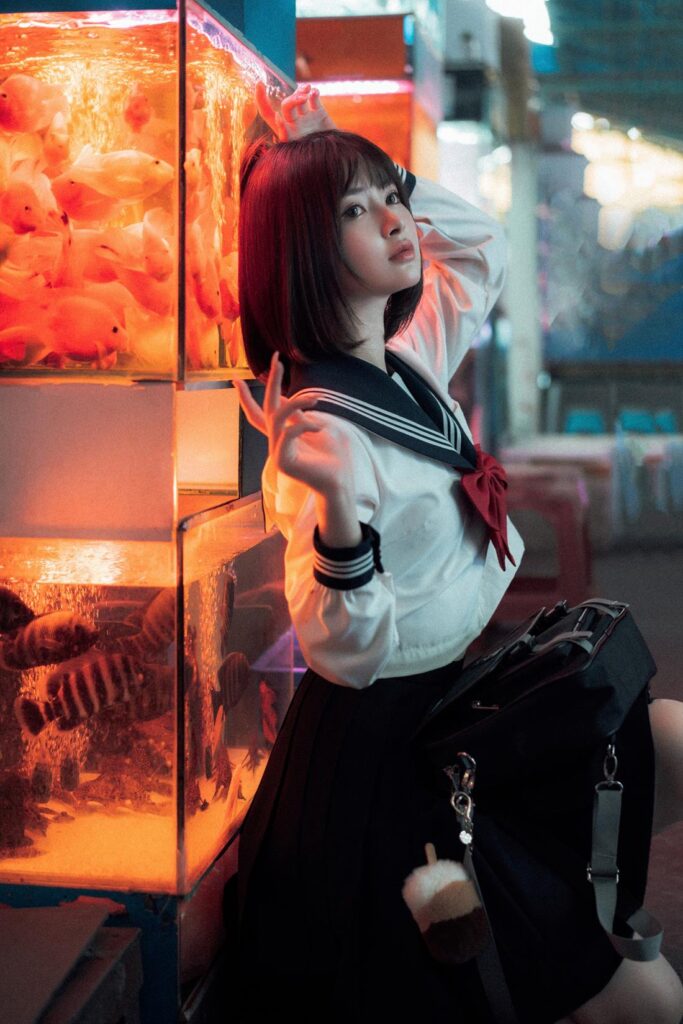 网紅Coser@河豚抚子 010 金鱼JK [15P/396MB]插图3