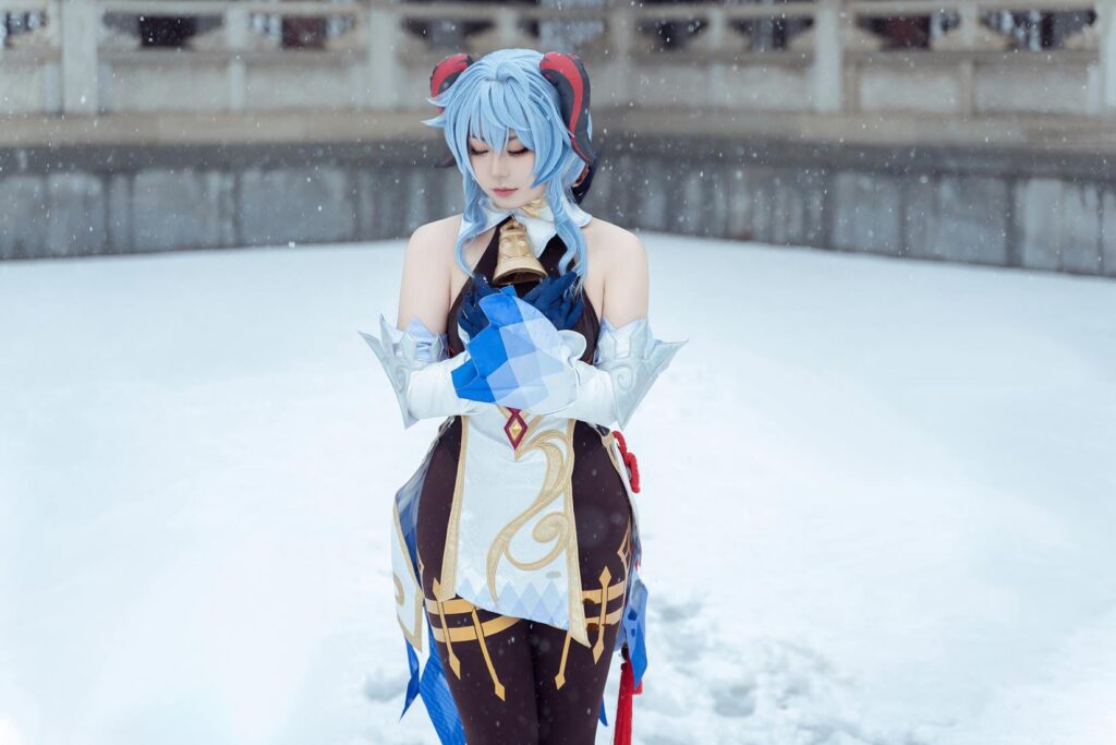 虎森森 NO.045 – 原神 甘雨 寒冬雪景[42P/298MB]插图2