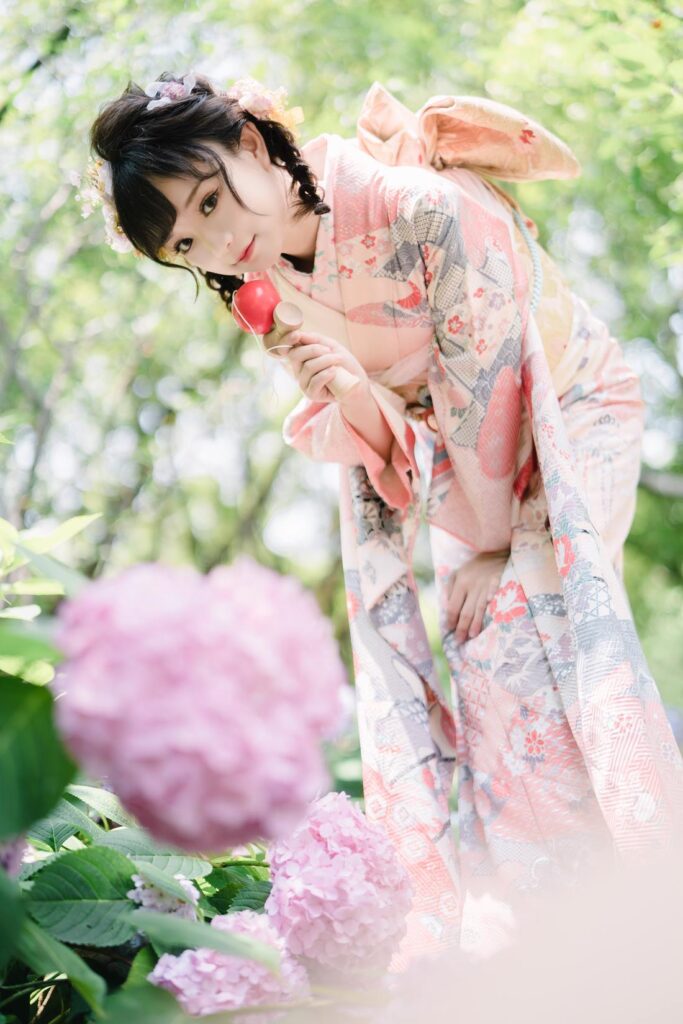 花柒Hana NO.008 – 绣球花和服[18P/437MB]-无料摄影圈