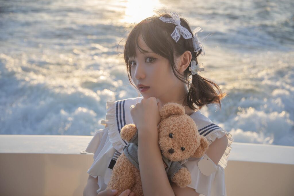 花柒Hana NO.013 – 三亚熊之海军风泳装[12P/152MB]插图2