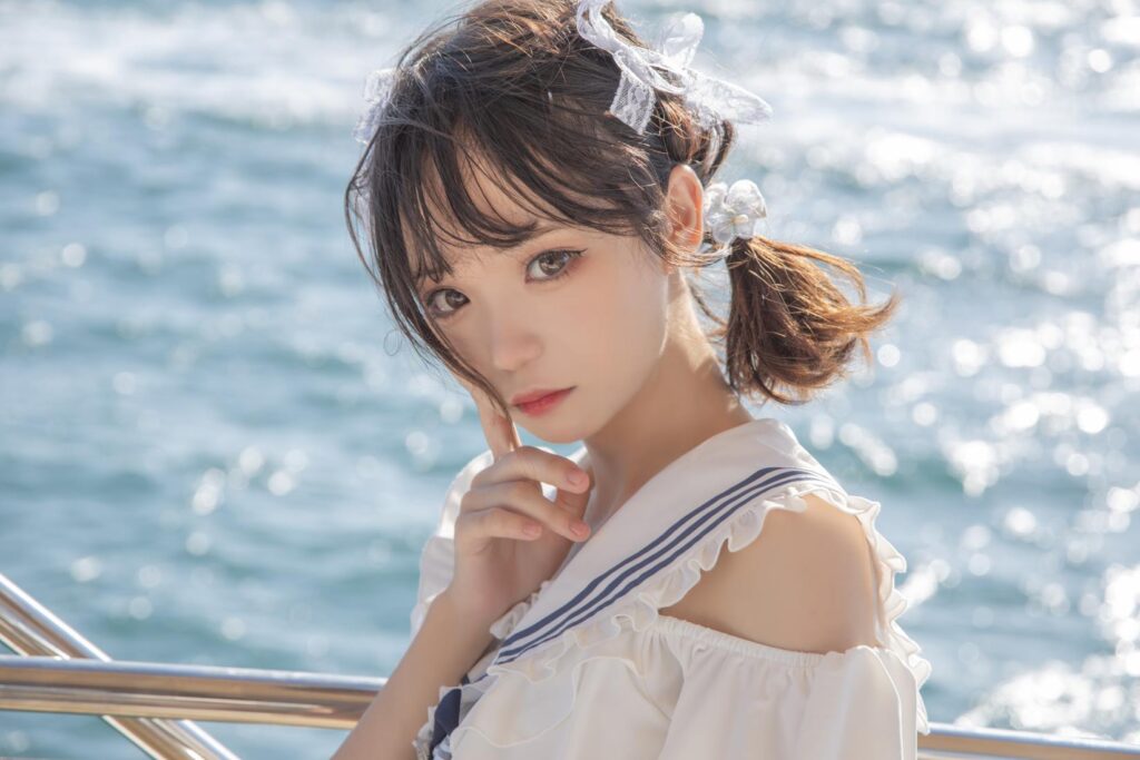 花柒Hana NO.013 – 三亚熊之海军风泳装[12P/152MB]插图3