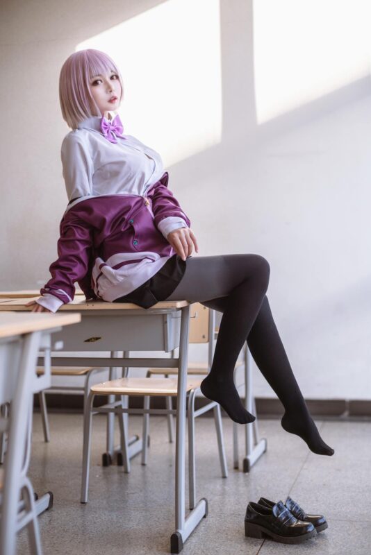 大眼萌妹黑猫猫OvO - 新条茜 [9P/55MB]-无料摄影圈