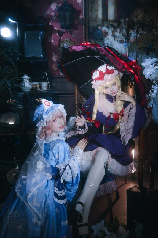 花柒Hana NO.040 & 肃雨雨雨 – 八云紫 西行寺幽幽子[16P/287MB]-无料摄影圈