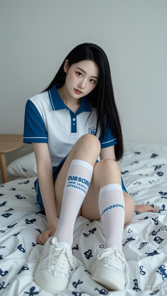 甜予摄影非官方AI版 NO.102 澜澜-板鞋、白棉袜、肉丝（脚尖加固款）[125P/18.53MB]插图3