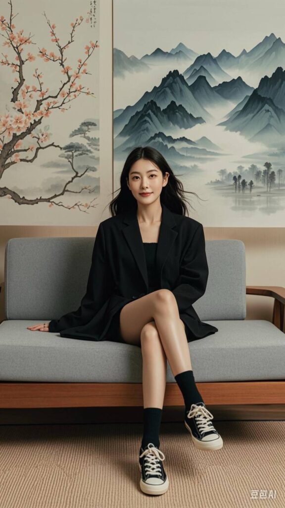 甜予摄影非官方AI版 NO.103 小云-板鞋、黑棉袜、裸足、剪指甲泡脚剧情142P/23.92MB]插图2