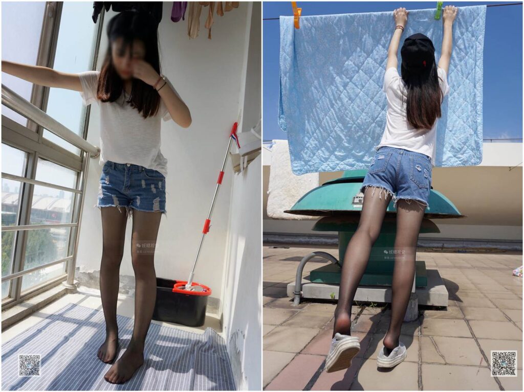 妖精视觉@NO.051 梦梦 天台晒太阳的灰丝 [62P/39.5MB]插图1