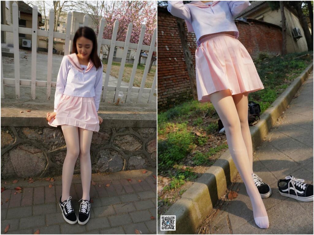 妖精视觉 NO.106 苏苏 初冬的学院白丝袜 [65P/61.9MB]插图1