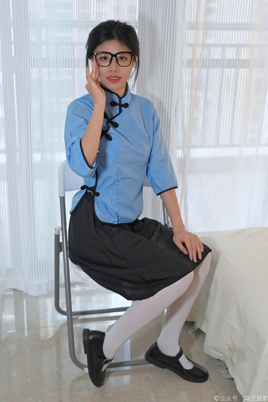 凝思摄影 NO.014 木木-民国校服、过膝袜、小皮鞋[159P/1V/3.76GB]插图1