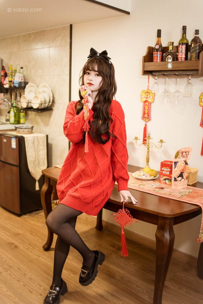[YALAYI雅拉伊]2023.01.19 NO.1000 穿上你送的红毛衣 小亭[45+1P/532MB]插图2