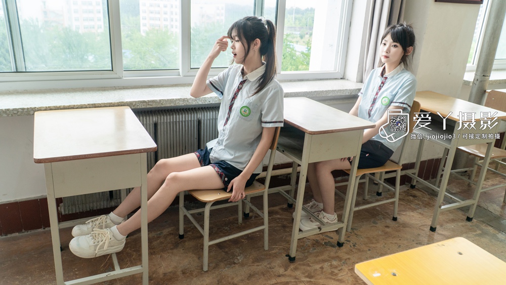 爱丫摄影 007 二女课间嬉趣[150P/1V/5.09GB]插图1