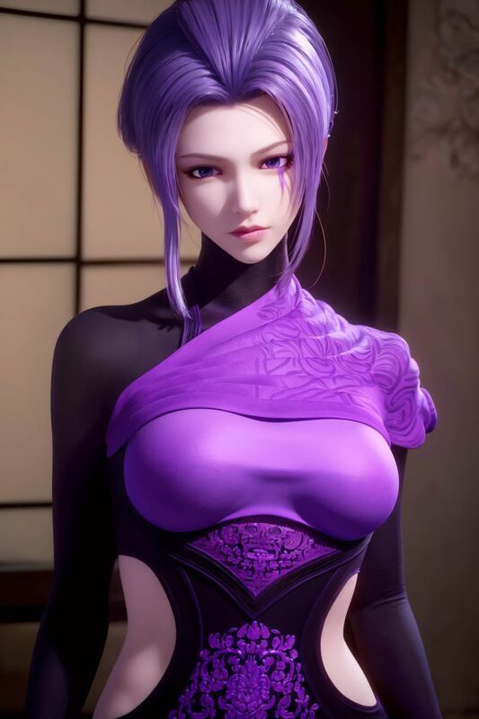 AI绘画 734 天行-紫女[19P/33M]-无料摄影圈
