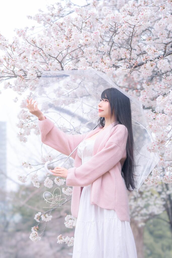 Hane Ame 雨波写真 NO.258 – 雨樱下的约定[62P/4V/927MB]插图