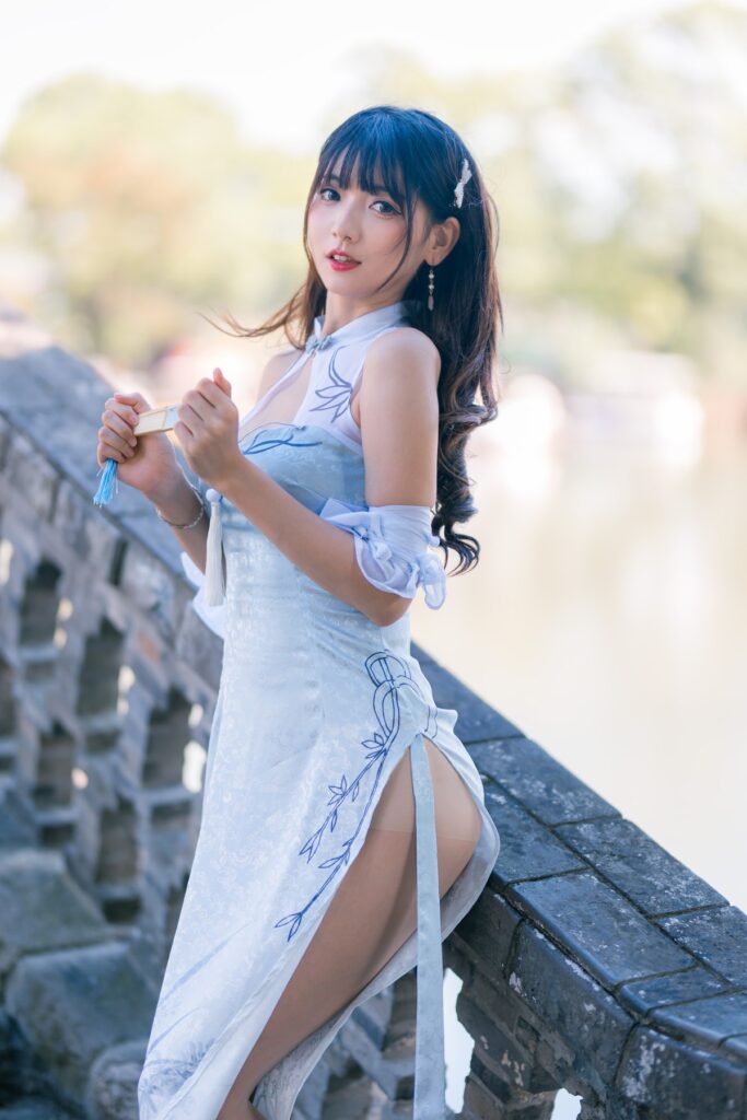 可爱妹子陆卿卿kyokyo 005- 蓝色旗袍 [24P/103MB]插图3