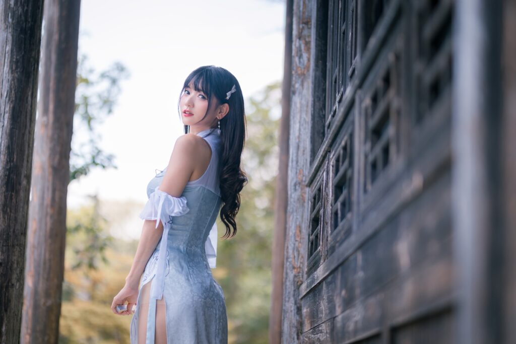 可爱妹子陆卿卿kyokyo 005- 蓝色旗袍 [24P/103MB]插图2