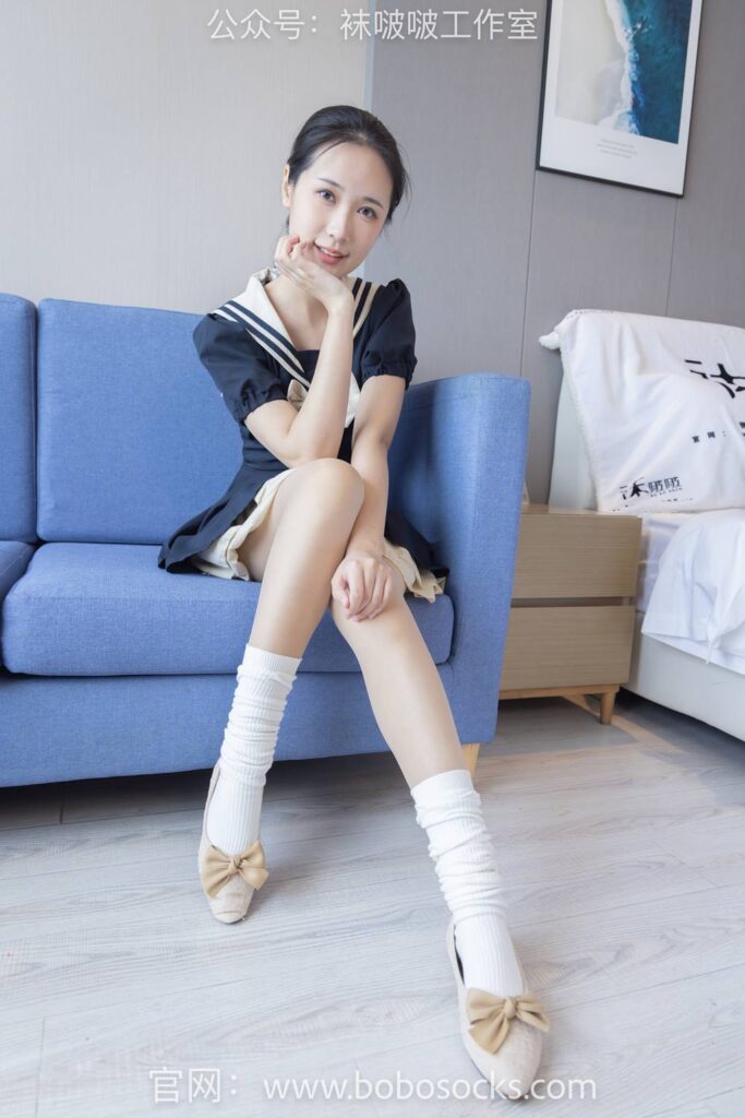 [BoBoSocks袜啵啵]NO.107 小安-平底鞋、白棉袜、肉丝[140P/1V/5.26GB]插图1