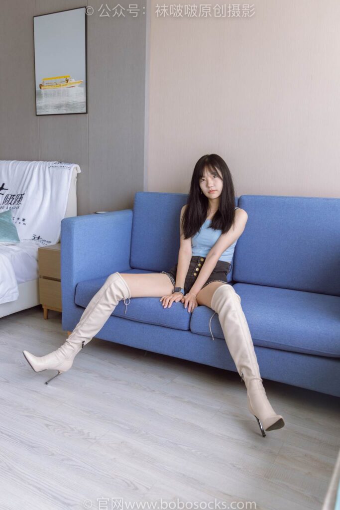 [BoBoSocks袜啵啵]NO.174 小甜豆-高跟长靴、白棉袜、裸足[178P/1V/6.44GB]插图1