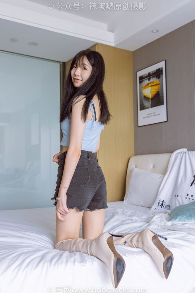 [BoBoSocks袜啵啵]NO.174 小甜豆-高跟长靴、白棉袜、裸足[178P/1V/6.44GB]插图