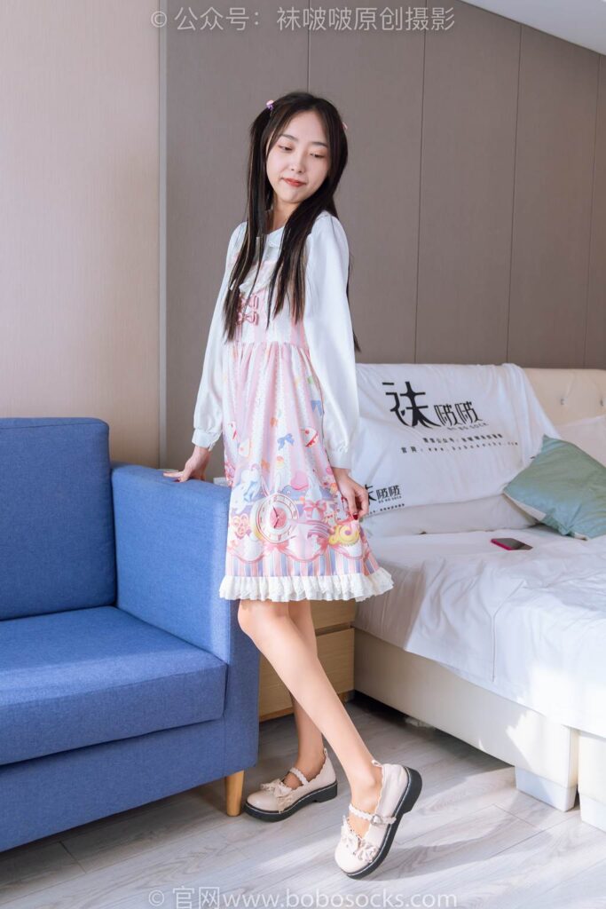 [BoBoSocks袜啵啵]NO.187 稚予-Lolita裙、白皮鞋、肉丝[140P/1V/5.64GB]插图