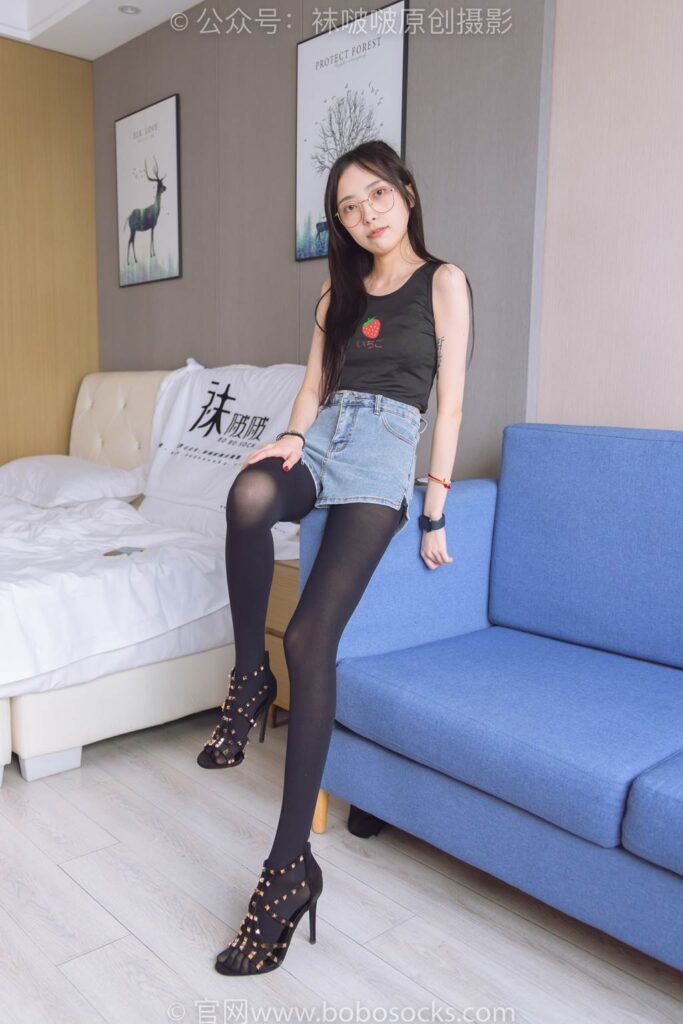 [BoBoSocks袜啵啵]NO.192 稚予-高跟鞋、黑色五指袜[139P/1V/5.61GB]插图