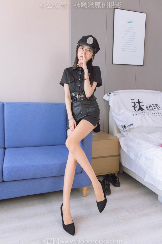 [BoBoSocks袜啵啵]NO.198 稚予-皮鞋、黑色小腿袜、高跟鞋、肉丝[138P/1V/5.66GB]插图