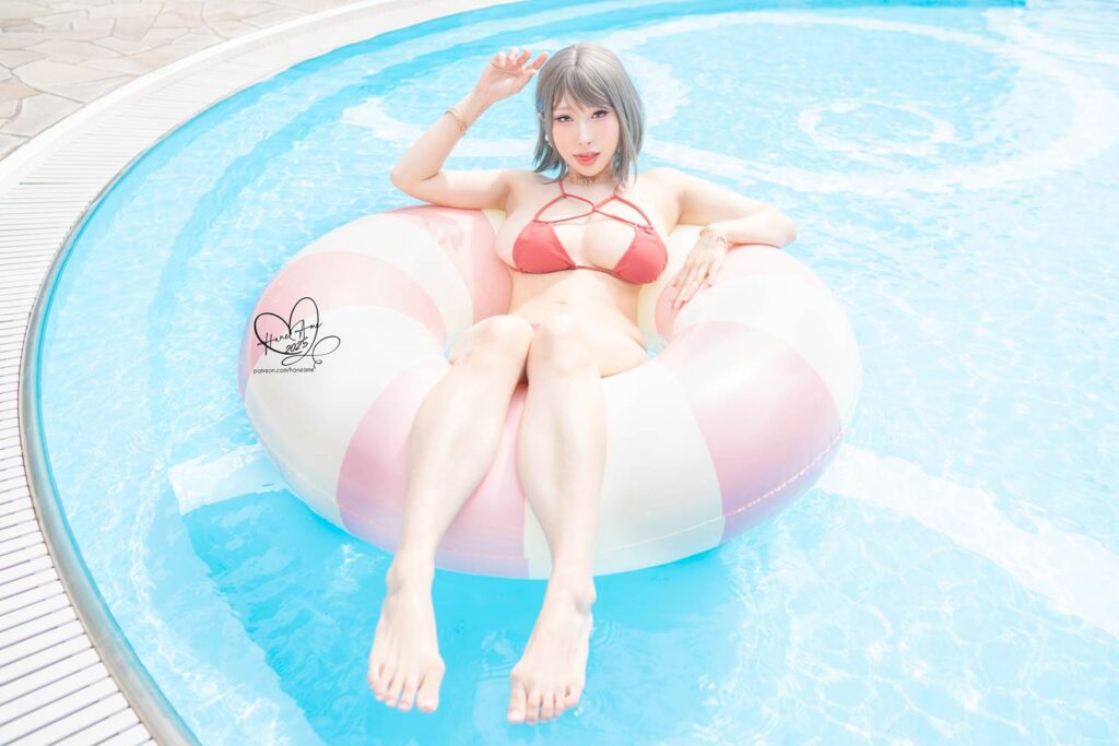 Hane Ame 雨波写真 NO.260 – Original Tangerine Heat swimsuit 橘爆夏日！泳裝[52P/229MB]插图1