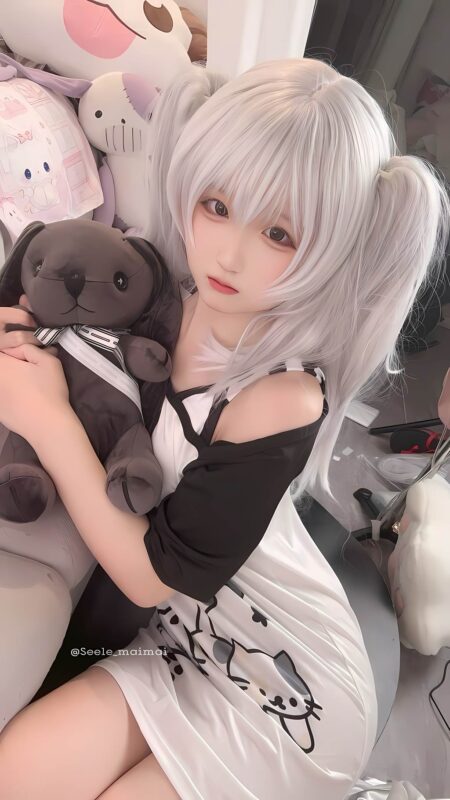 Seele麦麦 NO.017 – 白色双马尾[16P/77MB]-无料摄影圈